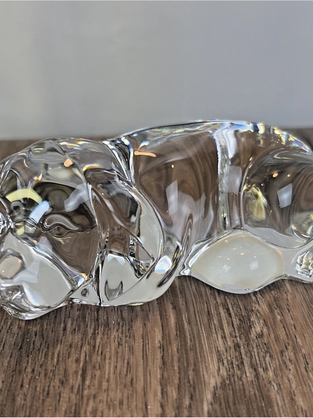 Princess House Glass Pets Sleeping Puppy Dog Figurine 24% Lead Crystal